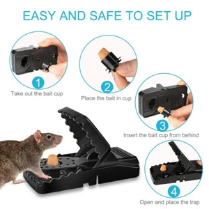 8*Rattenfalle Mäusefalle Schlagfalle Langzeitköder Für Rattengift Ratten Mäuse T - Bild 1 von 11