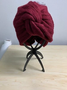 A new day knotted knit hat maroon - Picture 1 of 4