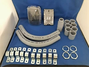 1" PVC Indoor/Outdoor Electrical Conduit Elbow, Coupling, Connectors, Straps NEW - Picture 1 of 8