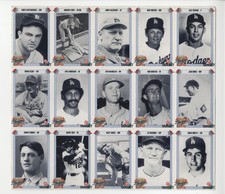 1990 Dodgers 100th Anniversary Uncut Sheet Boots Poffenberger Johnny Hopp HOF