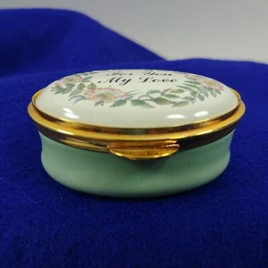 The Staffordshire Emaille "Old Hall" Pillendose Sammlung mit Klappdeckel - Bild 1 von 9