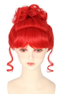 Peluca de moño rizado corto roja para mujer para cosplay Miss Argentina peluca para niñas salón... Foto 1 de 4