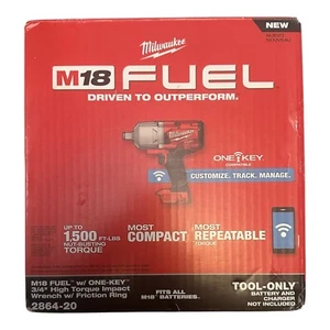 Milwaukee 2864-20 M18 FUEL 3/4" Cordless High Torque Impact Wrench w/ ONE-KEY - Picture 1 of 3