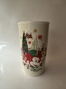 Walt Disney World Starbucks Ceramic Tumbler Mug 12 oz NEW Christmas With Lid - Picture 1 of 10
