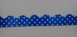 Blau weiß gepunktet Pinnwand Bordüre 12,5 Fuß Klassenzimmer Dekoration - Bild 1 von 1