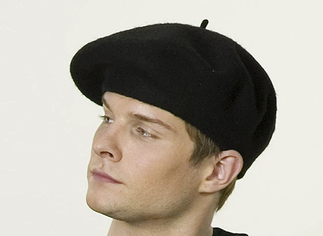 Unisex felt beret - black - Image 1 of 1