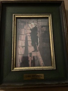 Carl Spitzweg “The Bookworm” Framed Print 9” X 6” - Picture 1 of 6