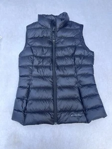 Eddie Bauer EB650 Goose Down Puffer Vest Women’s Small Black Full Zip Outdoors - Picture 1 of 6
