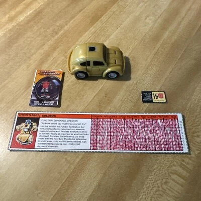 Vintage 1986 G1 Transformers Throttlebot Goldbug/Works/100% Complete Mint! - Image 1 of 4