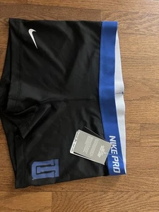 NIKE PRO Compression Short Size L 2.5'' Black Women's TU Tulsa University- NEW - Picture 1 of 5
