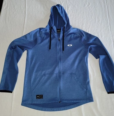 Sudadera con capucha azul manga larga cremallera completa Oakley para hombre talla M Foto 1 de 4