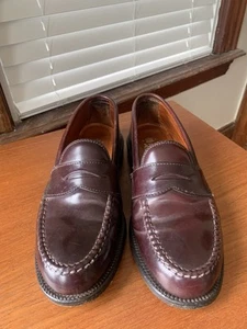 ZAPATOS MOCASINES ALDEN 7.5D #8 SHELL CORDOBÉS COSIDOS A MANO LHS PENNY 986 7.5 D - Imagen 1 de 22