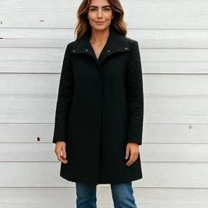 Gabardina de lana para mujer NY&C mangas estrás talla grande Y2K Gothcore - Imagen 1 de 22