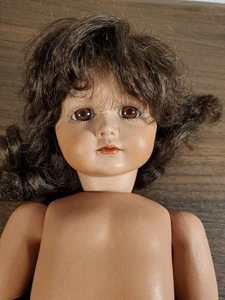 SFBJ Paris French Reproduction Porcelain Doll 1985 Replica Jointed - Brown hair - Picture 1 of 5