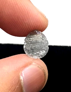 0.50ct 9.5mm Pear Shape Salt and Pepper Flatcut Diamond Natural diamond For Gift - Picture 1 of 17