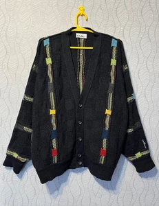 Carlo Colucci Vintage Multicolored Men's Wool Knit Cardigan Size XL - Picture 1 of 9