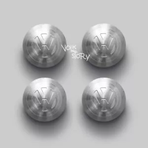 VW BUG SUPER BEETLE Lemmertz SPORT WHEELS PORSCHE 914 CENTER CAPS 4 pcs Plain - Picture 1 of 8