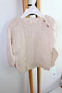 Cat & Jack Unisex Sweater Boys Girls Size 18 Months NEW NWT Tan - Picture 1 of 4