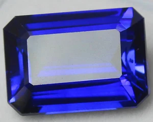 Certified 10.80 Ct Natural Montana Royal Blue Sapphire 15x11 MM Emerald Gemstone - Picture 1 of 6