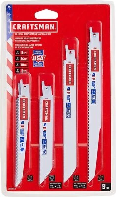 CRAFTSMAN Reciprocating Saw Blades, 9-Piece Kit (2058840) - Image 1 of 4