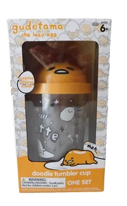 Sanrio GUDETAMA DAS FAULE EGG Doodle Becher Tasse mit Stroh ab 6 Jahren + Überraschung! - Bild 1 von 11