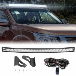 288W 50'' LED Light Bar & Roof Mount Bracket ,Wire For 2005-2021 Nissan Frontier - Picture 1 of 10