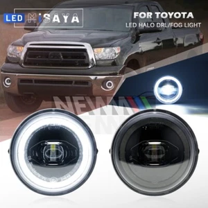 Luz antiniebla LED de parachoques con anillo de halo DRL para Toyota Tacoma 07-13 Toyota Tundra 05-11 - Imagen 1 de 14