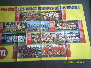 2 POSTERS 1977 FOOTBALL FRANCAIS LES BUTEURS LES EQUIPES OM LENS ASSE NICE PSG - Picture 1 of 11