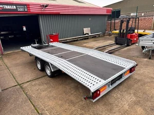 BEAVER TAIL Trailer Twin Axle 15ft 6.6ft 4.5m x 2m 2700kg WHEEL SIZE 13 - Picture 1 of 10