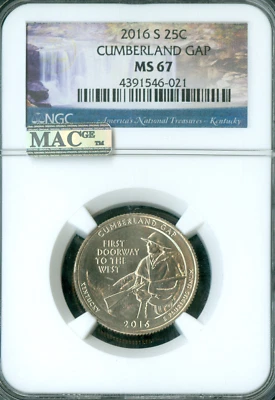 2016 S CUMBERLAND NGC MS67 PQ MAC SPOTLESS      * - Image 1 of 2