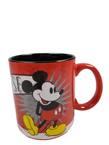Mickey Mouse An American Classic 20oz Red Ceramic Coffee Tea Cup Mug  - Picture 1 of 4