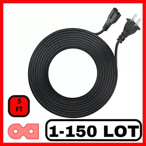 Lot of 1-150 2 Prong Vizio TV Power Cord Replacement D/E/M Series TV Polarized - Picture 1 of 7