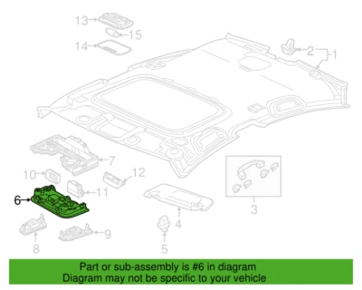 Honda 36600-TX6-H01ZB Gray Front Roof Module Assembly for 13-15 Acura ILX Foto 1 de 2