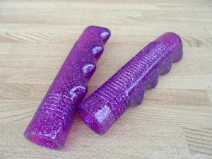 Purple Sparkle Krate Vintage Schwinn Stingray Type Bike Grips Lowrider Bicycle - Picture 1 of 2
