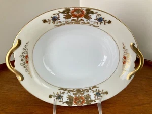 "Tazón para servir Noritake dorado y naranja ovalado ~ asas doradas 10 1/2""" - Imagen 1 de 10