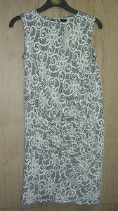 River Island New Girls Black Monochrome Lace Effect Party Dress Age 10 140cm - Picture 1 of 4