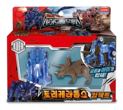 Academy Armored Saurus TRICERATOPS Compact Dinosaur Transform Action Figure Toy - Image 1 of 4