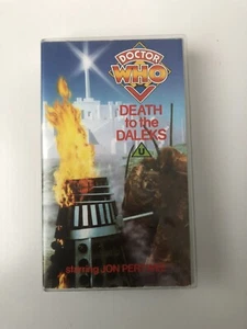Doctor Who - Death To The Daleks - VHS/PAL BBC Video 1987 Clear Case/Green Label - Picture 1 of 7