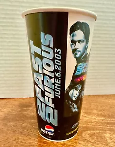 Rare 2003 2Fast 2Furious Wax Paper Cup Movie Theater Promo - Picture 1 of 5