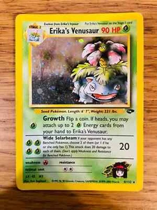 ¡EXCELENTE! Erika's Venusaur (4/132) Holo Gimnasio Desafío Pokemon Tarjeta! ¡P&P GRATIS! - Imagen 1 de 2