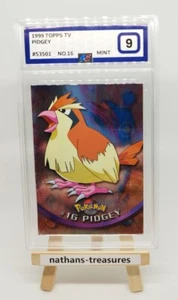 Pidgey 16 Topps Blue Logo First Print Edition 1999 Pokémon Foil Card Grade 9 - Picture 1 of 2