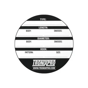 TronixPro Rig Winder Labels 6.5cm x 50 Stickers Tronix Pro flapper pulley