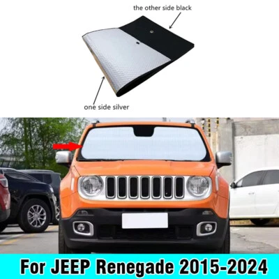 Parabrisas delantero personalizado negro apto para Jeep Renegade 2015-2024 Foto 1 de 4