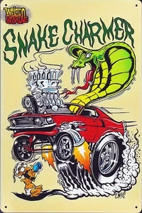 Weirdo Geardos Snake Charmer Hot Rod Tin Metal Poster Sign - Picture 1 of 1