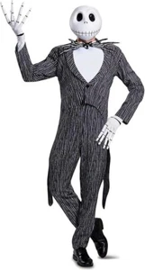 The Nightmare Before Christmas Jack Skellington Prestige Adult Costume L/XL New - Picture 1 of 2
