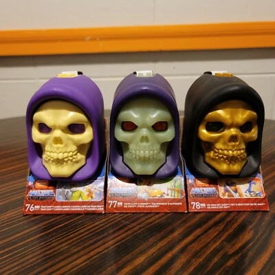 Mega Construx Masters Of The Universe HE-MAN Skeletor Skull Heads Conjunto Completo - Imagem 1 de 4