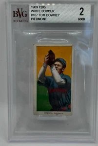 1909 Piedmont 350 T206 Tom Downey Fielding BVG 2 Set Break - Picture 1 of 2