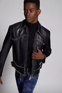 ***DSQUARED2 WESTERN STUDDED BIKER JACKET*** - Picture 1 of 11