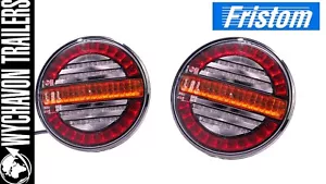 2x LED 12V 24V Rear Tail Hamburger Outline Lights Truck Trailer Lorry FRISTOM - Picture 1 of 7
