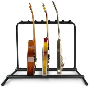 Soporte portátil multiguitarra 7 soportes estante de pantalla plegable clásico eléctrico - Imagen 1 de 5